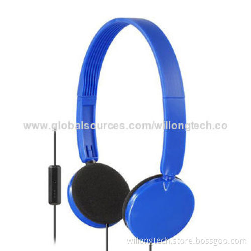Small Size Stereo Wired Headband Headphones for iPhone, Android with Rotation Earlap